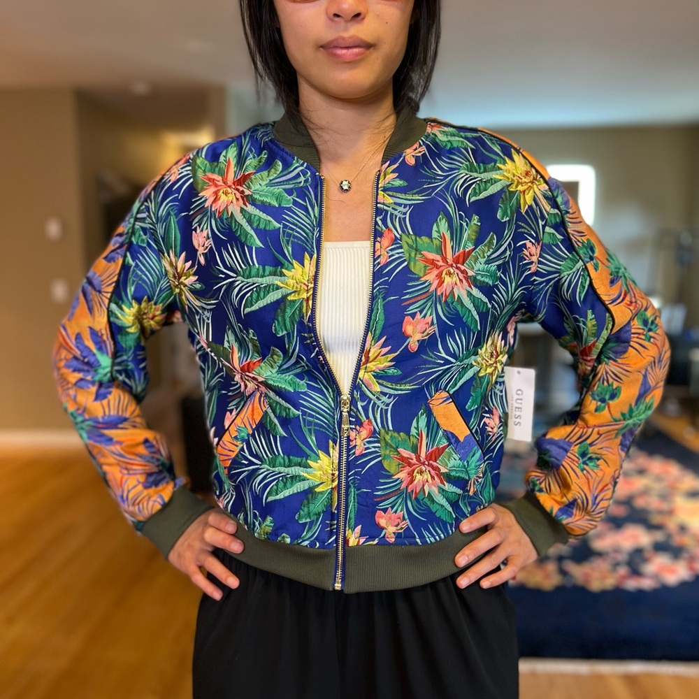 Guess Paradise Jacquard LS Kato Bomber Jacket